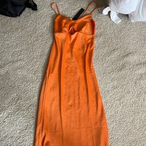 House of Harlow 1960 Vibrant Orange Maxi Dress